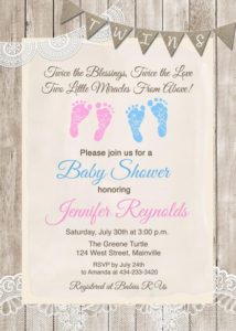 baby shower invitations for twins